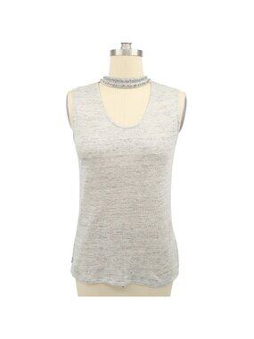 Generation Love Rhinestone Collar Sleeveless Linen Lolita Top XS
